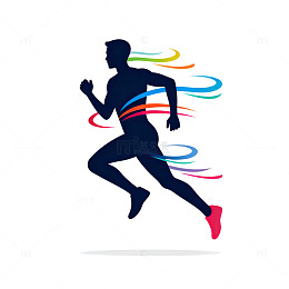 动感跑步者插画矢量素材