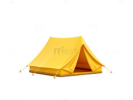 简约黄色帐篷三维模型