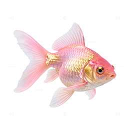 粉红色金鱼特写