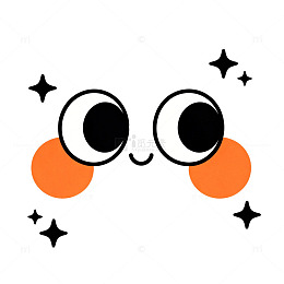 卡通可爱大眼睛星星图案