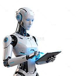 未来感机器人数字操作图