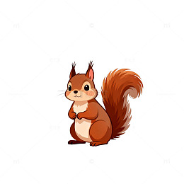 卡通松鼠插画素材