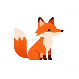 卡通狐狸矢量插画设计素材