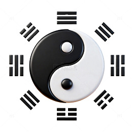 八卦图传统文化元素矢量图案