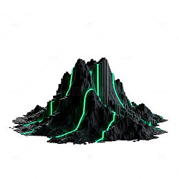 数字科技山峰模型图