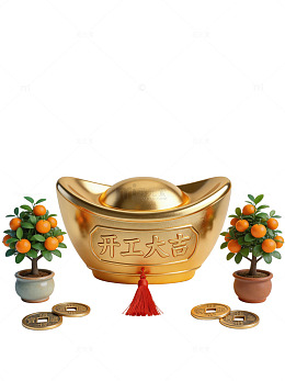 金色元宝开工大吉25