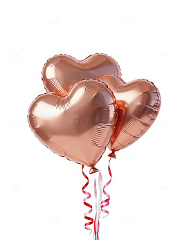 玫瑰金心形气球98