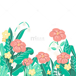 简约花卉插画设计