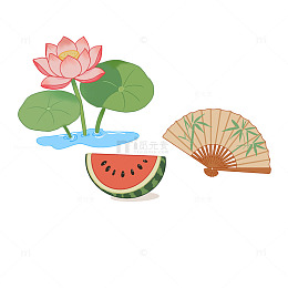 手绘简约立夏元素