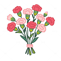 母亲节康乃馨免抠元素