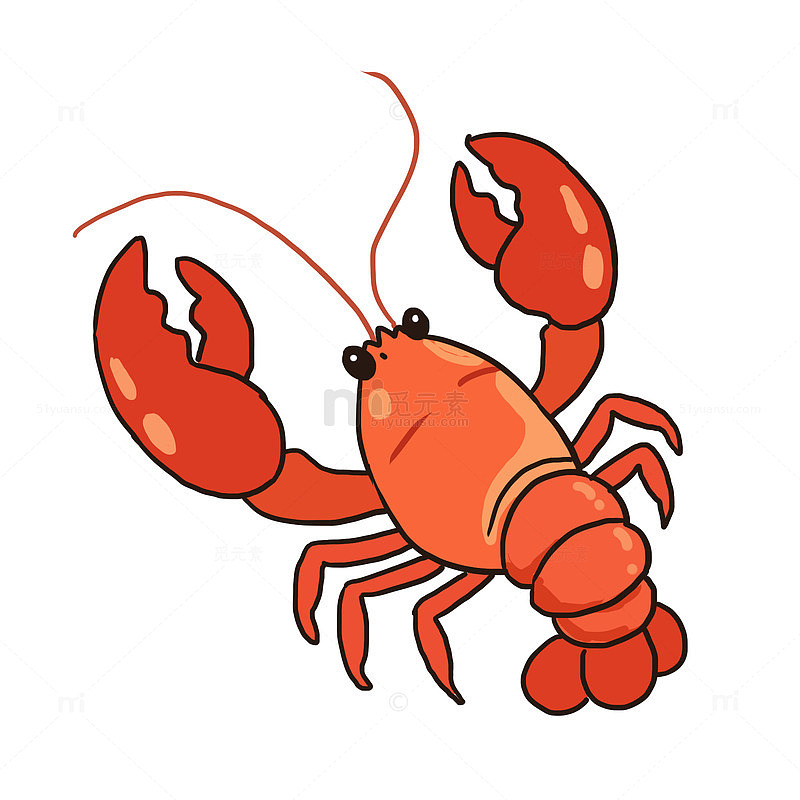 小龙虾食物海鲜免抠元素