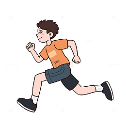 青年人跑步运动免抠元素