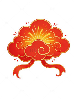 红色祥云烟花图案63