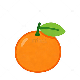 卡通风格橘子插画素材