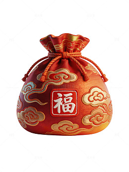 红色福袋祥云图案47