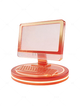 橙色科技电脑模型47