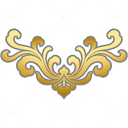 金色花纹装饰图案设计素材