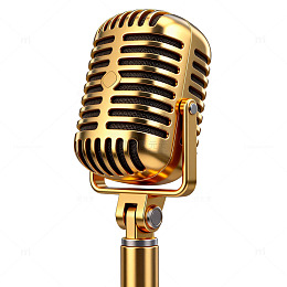 复古金色话筒片