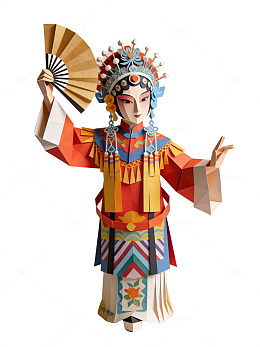 传统戏曲人物剪纸