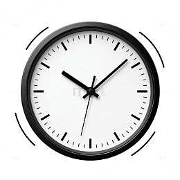 简约黑白时钟矢量素材