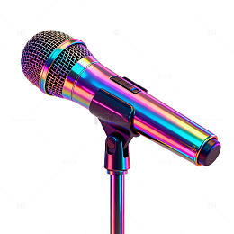 炫彩无线麦克风现代设计素材