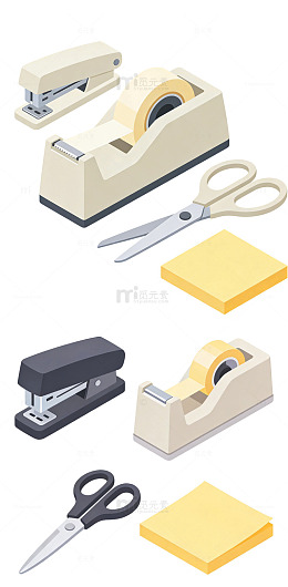 办公文具立体元素