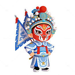 京剧武生卡通形象