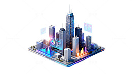 未来城市科技插画