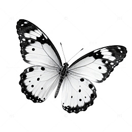 黑白蝴蝶矢量图案