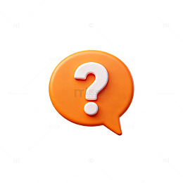 橙色问号图标设计素材