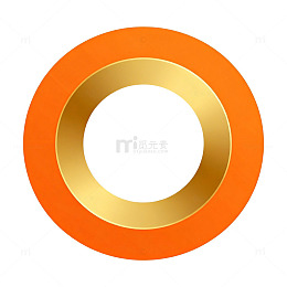 时尚简约金色圆环图标设计
