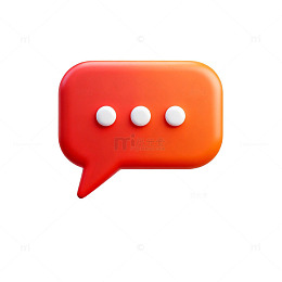 红色气泡对话框图标设计素材