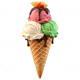 色彩缤纷冰淇淋甜品