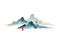 水墨山水画古风意境