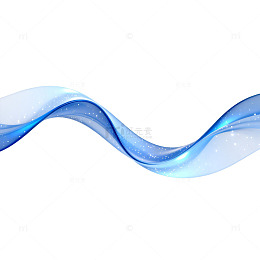蓝色波浪抽象设计元素