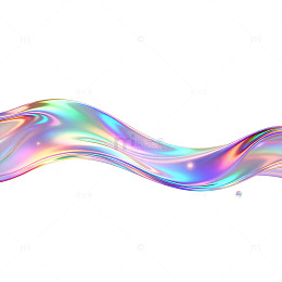 彩虹波纹全息背景设计元素