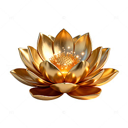 金色莲花装饰品设计图