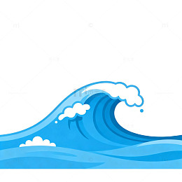 卡通海浪图案设计素材