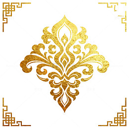 金色华丽古典花纹装饰图案