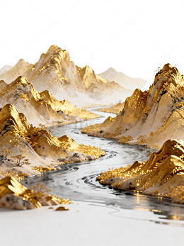 金碧山水艺术装饰画