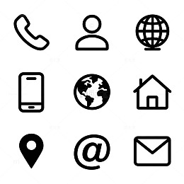 简约风格通讯图标矢量素材