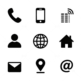 简约风格通讯图标矢量素材