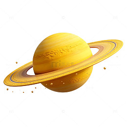 3D渲染土星宇宙科幻图像