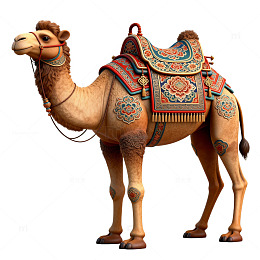 卡通骆驼装饰图案设计素材