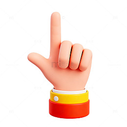 卡通手指手势图标矢量素材