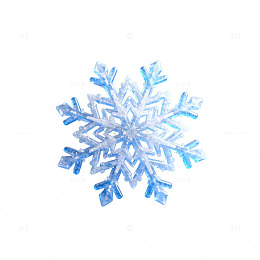 蓝色雪花装饰素材
