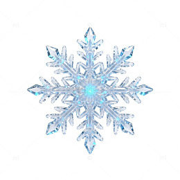 晶莹雪花图案设计元素