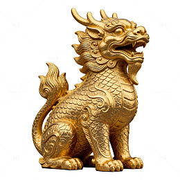 金色麒麟雕塑