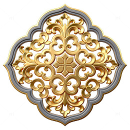 金色花纹装饰图案设计素材
