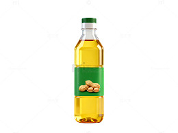 绿色瓶装花生油设计
